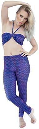 Mertailor Mermaid Leggings (X-Small, Magenta Plum)