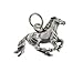 Detailed Sterling Silver Running Horse Charm or Pendant