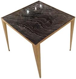 Mink Side Table in Black Marble and Brushed Gold Stainless Legs by Nuevo - HGNA135