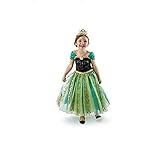 DaHeng Girls Princess Green Anna Fancy Dress Costume