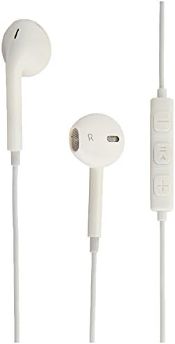 Eashion Noise Cancelling Earbuds with Remote and Mic for Apple iPhones, iPad/iPod and Android Phones - 2 Pack - White