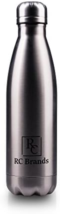 RC BRANDS Best Stainless Steel Double Wall Vacuum Insulated Water Bottle – 500 ML Reusable – Non-toxic + Copper Technology – Ideal for Camping, Hiking, Cycling, Sports &amp; Travel (Stainless)