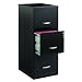 Office Designs 3 Drawer Black Steel File Cabinet, Made from Steel for Added Durability