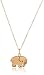 Rose Gold Plated Sterling Silver Elephant Pendant Necklace, 18"