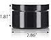 JUVITUS Black PET Plastic (BPA Free) Refillable Low Profile Jar - 4 oz (12 Pack)