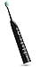 Sonic Electric Toothbrush Travel Rechargeable for Superior Dental Hygiene Daily Clean, Gum Care, Sensitive, Whitening, and Deep Clean Oral Health Micropulse Bristles with 4 Replacement Heads - Black