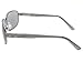 G&G Lindbergh Extra Large 150 mm Aviator Sunglasses (Gunmetal/Grey)
