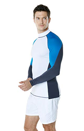 Tesla TM-MSR33-RYB_X-Large Men's UPF 50+ Long Sleeve Rashguard Surf Athletic Fit MSR33
