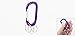 uxcell Purple Aluminum Carabiner Clip w 3 Split Key Ring Chain