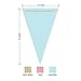 Ling's moment Paper Pennant Banner Triangle GarlandGlitter Gold Pink Blue Flag Banner for Gender Reveal, Wedding, Baby Nursery, Bridal Shower, Birthday, Event & Party Supplies, 15pcs
