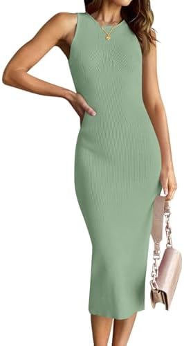 vitamin a ribbed dress Vitamin A Women's Daybreak Cotton Rib Essential Midi Dress, Black, X-Small  at Amazon Women's Clothing store