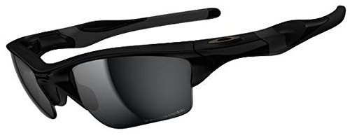 Oakley Men's Half Jacket 2.0 XL Iridium Sport Sunglasses (Matte Black Frame Polarized Black Lens, Matte Black Frame Polarized Black Lens)