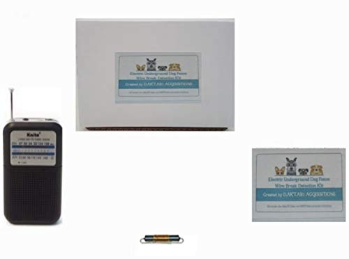 Electric Underground Dog Fence Wire Break Detection Kit: Radioshack 100 uH RF Choke, AM/FM Radio, Pocket Instructions