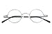 Agstum Small Round Non-Prescription Eyeglasses Frame Clear Lens 37mm (X-small Size) (Silver, Non-Prescription Clear Lens)