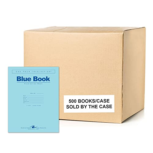 Roaring Spring Exam Blue Books, Case Of 500, 11" X 8.5", 8 Sheets/16