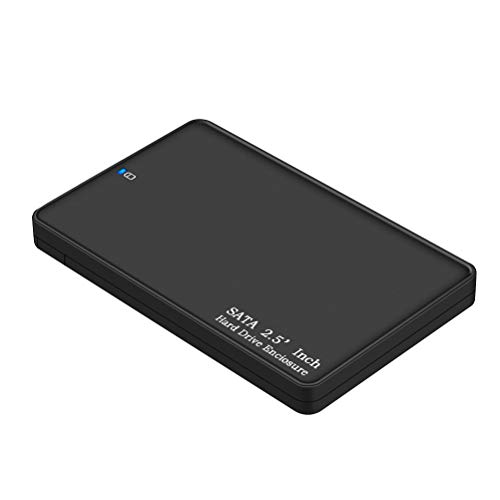 LEDMOMO Portable Tool-Free 2.5 inch External Hard Drive Enclosure USB 3.0 Micro B for 7-9.5mm SATA HDD/SSD up to 2 TB