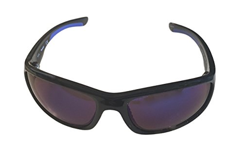 Timberland Mens Matt Black Blue Rectangle Plastic Sunglass TB7145 1C