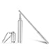 2 Pack Collapsible Reusable Straw, Foldable Stainless Steel Metal Straw with Carry Case & Cleaning Brush, Keychain Portable Drinking Straw Set for Travel