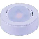 Maxim Lighting 53830WT CounterMax MX-LD-AC-4W 3000K 1 LED Under Cabinet Disc Light-2.75 Inches Wide by 2.75 Inches Length, Fi