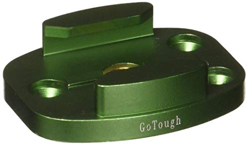Fotodiox GoTough QR Green Metal Mount and Screw Holes for GoPro Hero2, Hero3, Hero3+ and Hero4 Cameras with Quick Release Buckle Clips
