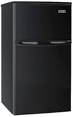RCA RFR835-Black 3.2 Cubc Foot 2 Door Black Fridge and Freezer