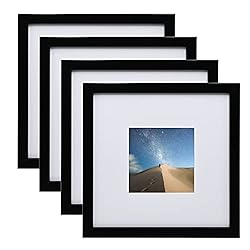 KINLINK 8x8 Picture Frames Black, Square Photo