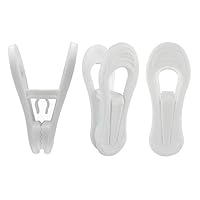 Kadiss Hanger Clips 30 Pack, Multi-Purpose Hanger Clips for Hangers, White Finger Clips for Plastic Clothes Hangers, Pants Hangers Clips