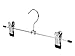 Nature Smile Ultra Thin Space Saving Pants Skirt Hangers, Heavy Duty Metal Clip Hangers Trousers Slacks Jeans Hangers with 2-Adjustable Clips (20)