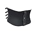 HEAHAIR Black Womens PU Leather Belt High Waist Cincher Belt Corsets for Waist Training Wide Belt (Medium)