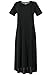 Jostar Women's Stretchy Long Dress Short Sleeve