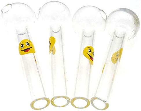 DGUDGI Smile Face Glass Items 3.9 Inches Length (6)