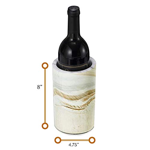 image for Marbelous Porcelain Wine Bottle Chiller - Decorative Marble Wine Coole