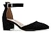 Olivia K Women's D'orsay Pumps Close Toe Ankle Strap Kitten Heel – Adorable Low Block Heel