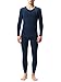 DAVID ARCHY Men's Free-Cutting Knit Long Sleeve Top and Bottom Thermal Underwear Set