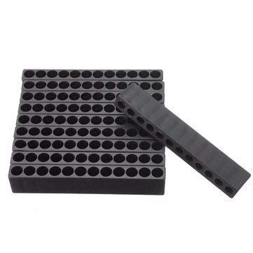 UCTOP STORE 10 Pcs 12 Holes 1/4" Hex Shank Screwdriver Bit Holder Plastic Screwdriver Head Storage Case