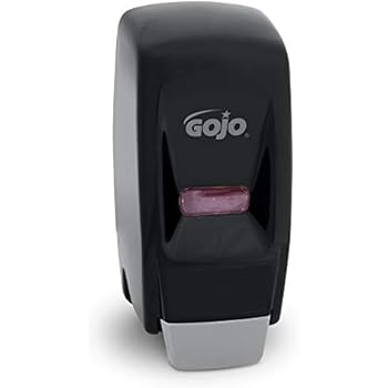 GOJO 800 Series Bag-in-Box Lotion Soap Push-Style Dispenser, Black, Dispenser for 800 mL Lotion Soap Refills - 9033-12
