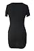 Bdcoco Women's Sexy V-Neck Print Short Sleeve Casual T-Shirt Bandage Tops Mini Dress