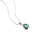 CHUVORA 925 Sterling Silver Natural Abalone Shell Inlay Teardrop Pendant Necklace, 18 inches Chain