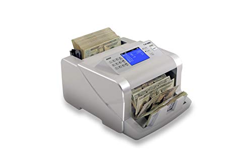 SILVER by AccuBANKER S6500 Cash Counter Money Counter Machine Quick Mixed Denomination Bill Counter with Counterfeit Detector UV, MG, Infrared, Size & Metal Thread (S6500) - Thumbnail 5