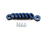 Abec-7 Skateboard Bearings w/ Heavy Duty Metal Spacer and Super Titanium Skateboard Bearings (black/ blue)
