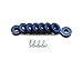 Abec-7 Skateboard Bearings w/ Heavy Duty Metal Spacer and Super Titanium Skateboard Bearings (black/ blue)