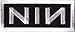 Nine Inch Nails - Rectangle NIN Logo, White on Black - Embroidered Iron On or Sew On Patch