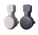 The Dot Genie | Amazon Echo Dot 3rd Gen Wall Mount | The Original Outlet Hanger | No Muffled Sound | Exposed Speaker Grill, Mics, and Lights | Designed in USA (Black & White, 2-Pack)