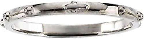 Sterling Silver Rosary Ring Size 8