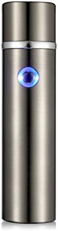 TopQPS Butane Free Windproof, Splashproof Revolutionary Flameless Plasma Torch Lighter - USB Rechargable Dual Arc Best Lighter (Gray)
