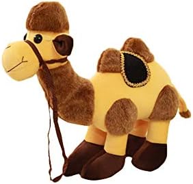 Colias Wing 25CM /9.8 Inch Lovely Cartoon Bactrian Camel Design Soft Stuffed Plush Toy Animal Doll Xmas Christmas Birthday Gift for Kids-Brown&Yellow