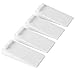 Door Stop Rubber, BearMoo Flexible Door Stop Wedge 4-Pack - Smart Stackable Slip-Resistant Design - Door Stops Work Well on All Surfaces (White)