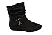 Herstyle SHEARLLY Faux Suede Buckled Up Side Zipper Slouch Ankle Booties Flat Heel Calf Boots(Run Small,Order One size Bigger)