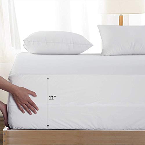 Abakan Full 12" Waterproof Mattress Encasement Box Spring 100% TPU Cooling Soft Durable Breathable Hypoallergenic Machine Washable 6-Sided Zippered Mattress Protector Knitted Fabric 11" 13" inch - Thumbnail 6