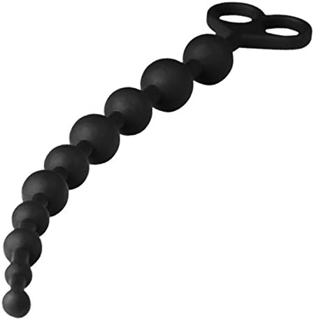 LOOVE Medical Silicone Pull Beads Black Female Men's Universal Mǎssǎgê Stīck to Relax